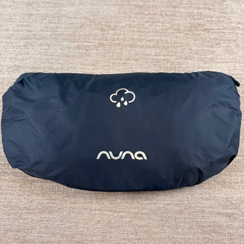 Nuna TRVL Rain Stroller Cover Weather Shield Navy EUC Accessory